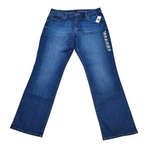 GAP Womens Jeans Premium Curvy Straight Distressed 5-Pocket Denim Jeans
